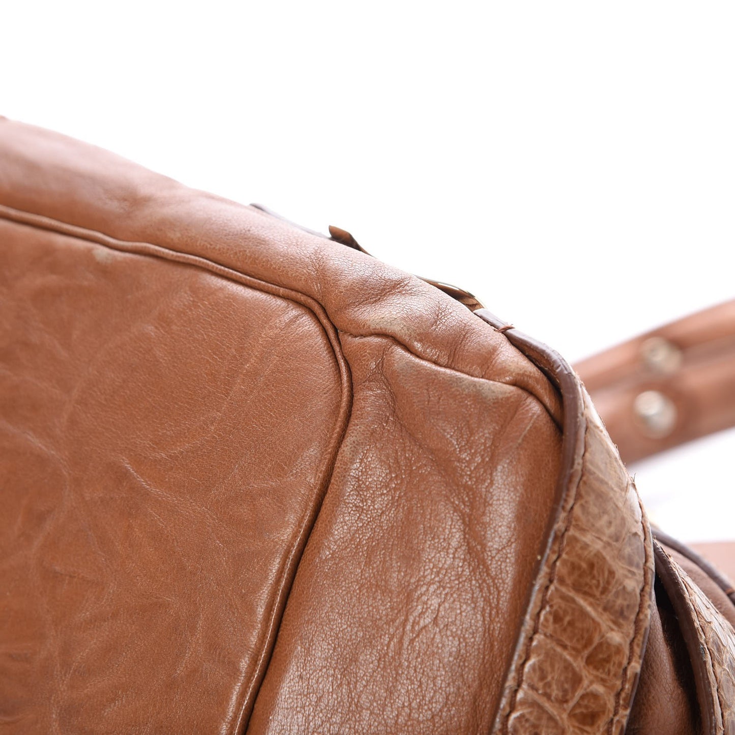 Calfskin Snakeskin Bree Biker Shoulder Bag Tan