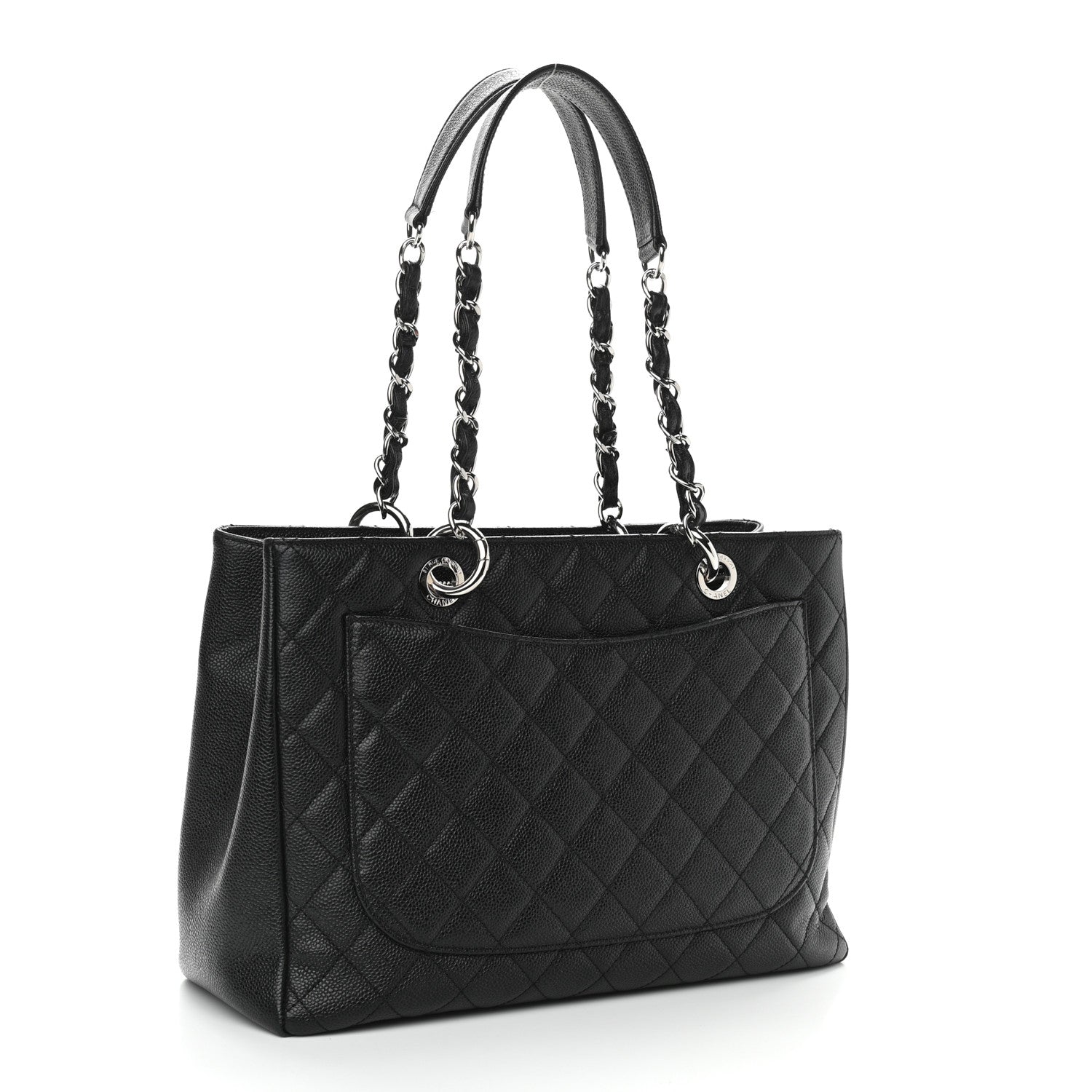 Chanel Caviar Quilted Grand Shopping Tote GST Black 3 of 10