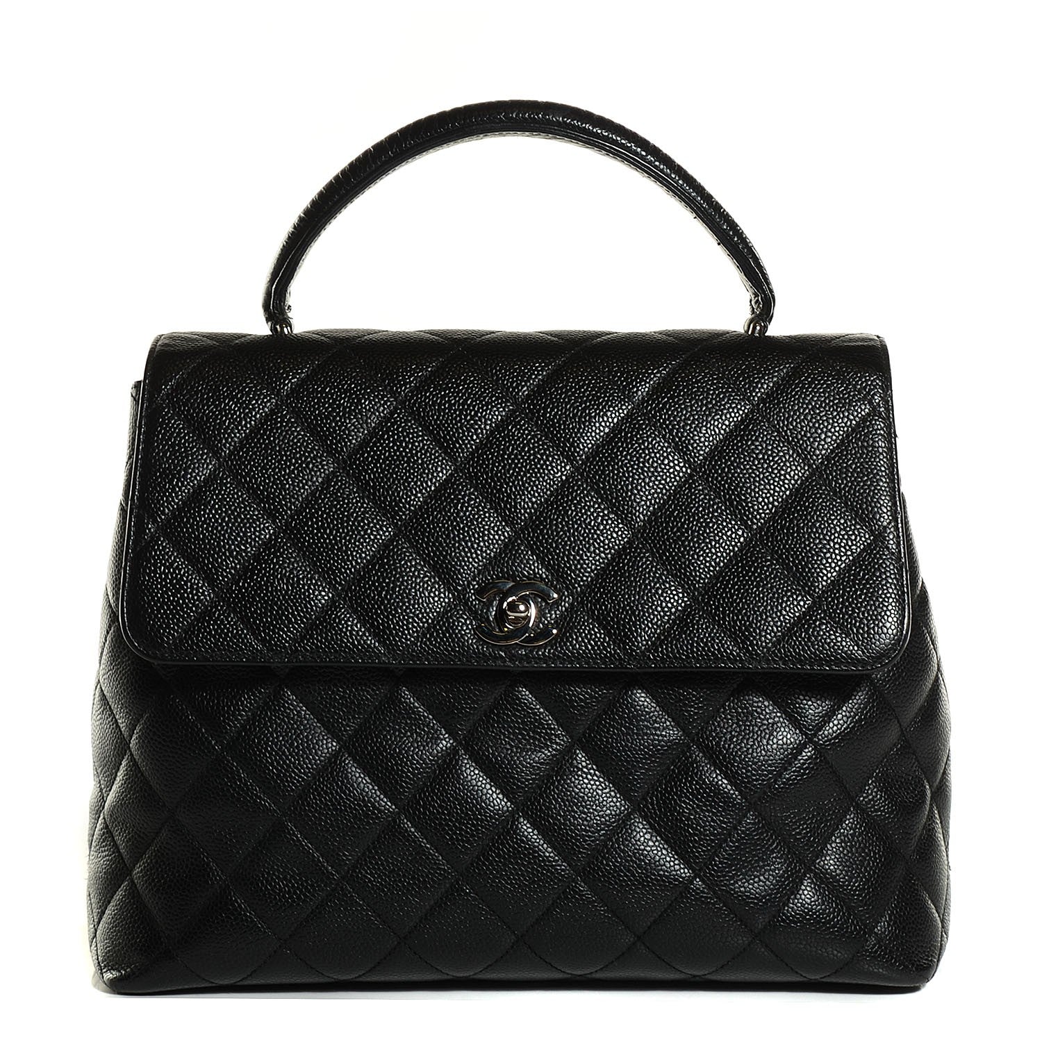 Chanel Caviar Quilted Jumbo Kelly Flap Black 1 of 9