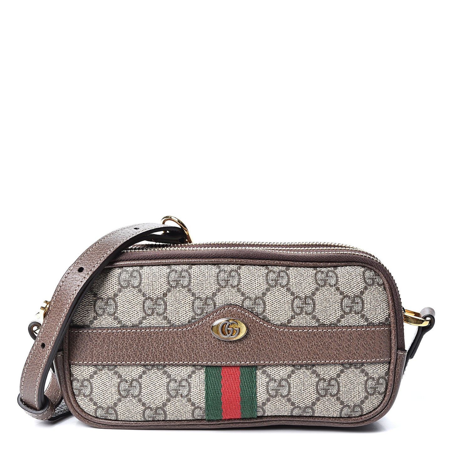 GG Supreme Monogram Web Mini Ophidia GG Bag Brown