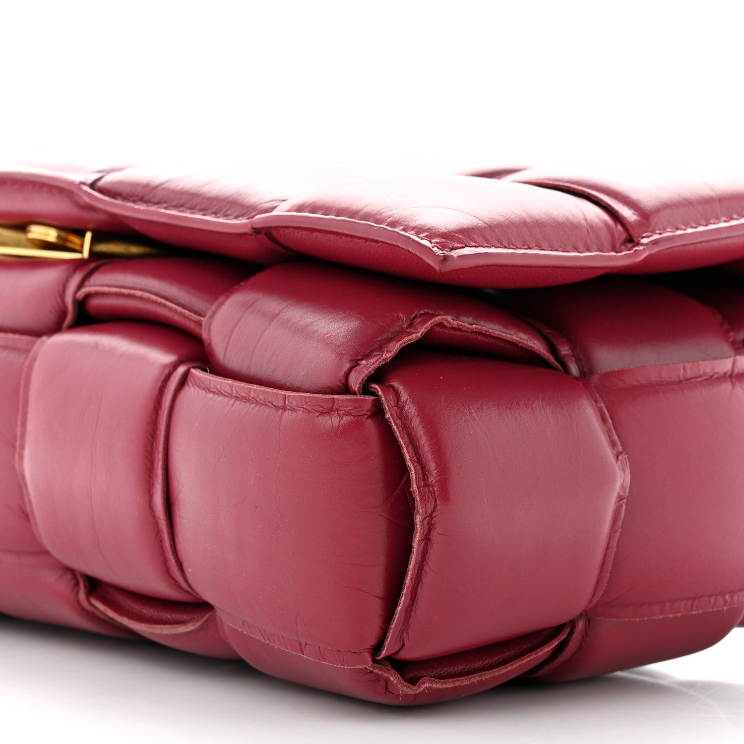 Bottega Veneta Nappa Maxi Intreccio Padded Cassette Crossbody Bag Amaranto 10 of 10