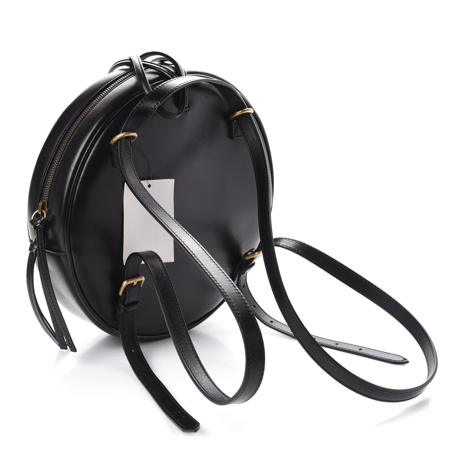 Gucci Calfskin LA Round Backpack Black Gold 2 of 10