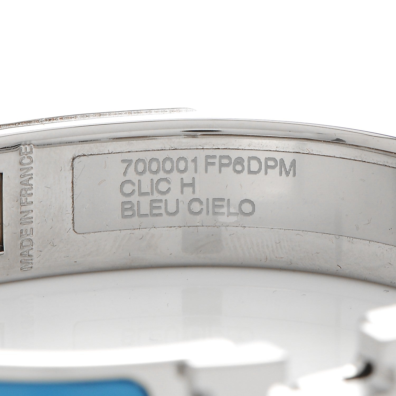 Hermes Enamel Narrow Clic Clac H Bracelet PM Bleu Cielo 11 of 12