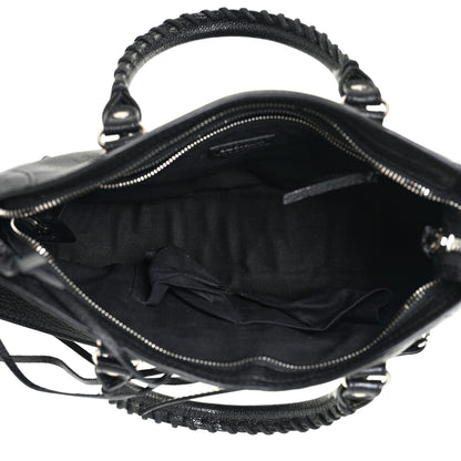 Balenciaga Chevre Silver Metallic Edge Hardware S City Black 6 of 10