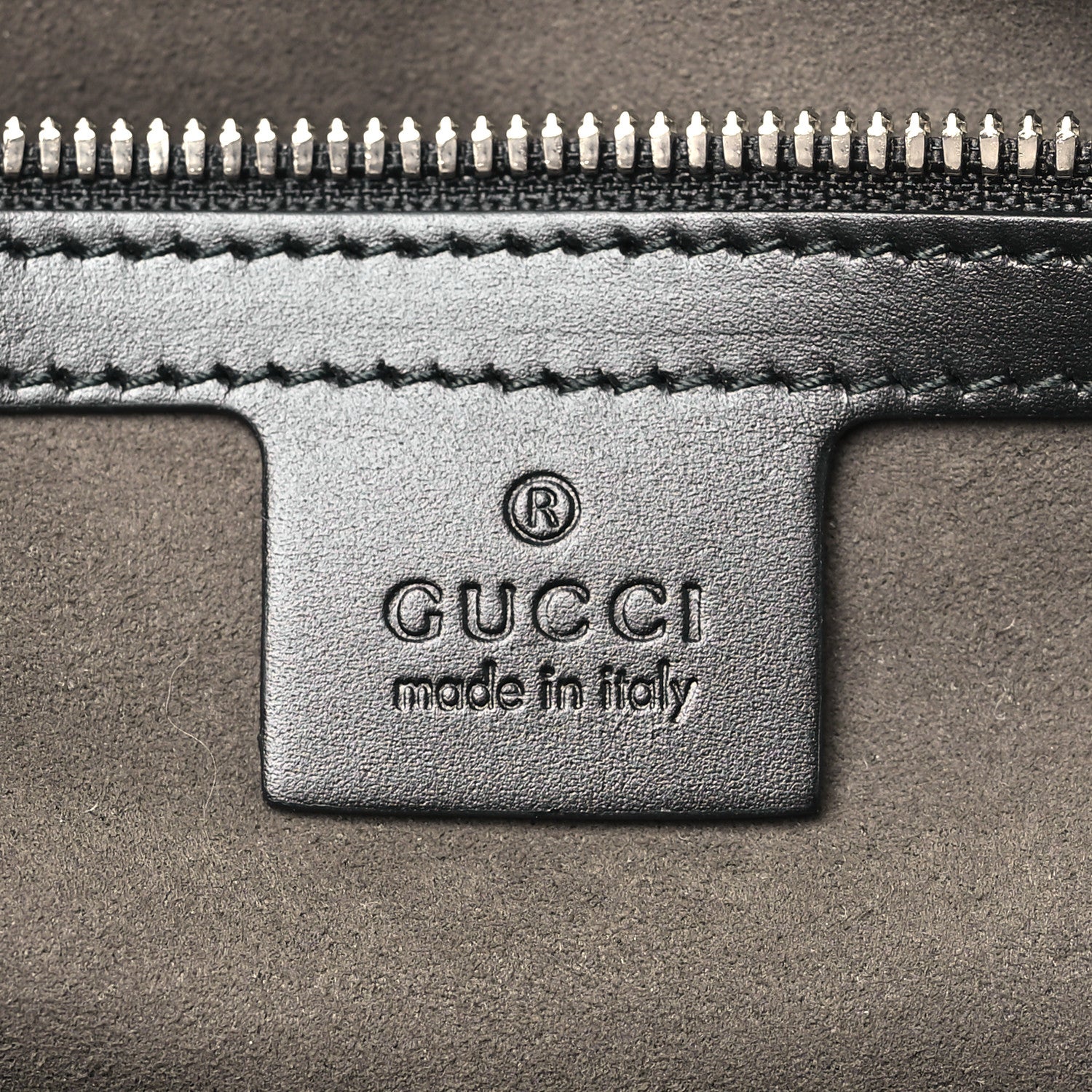 Gucci Guccissima Signature Medium Double Buckle Flap Messenger Bag Black 6 of 11