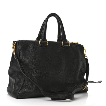 Prada Vitello Daino Tote Black 4 of 10