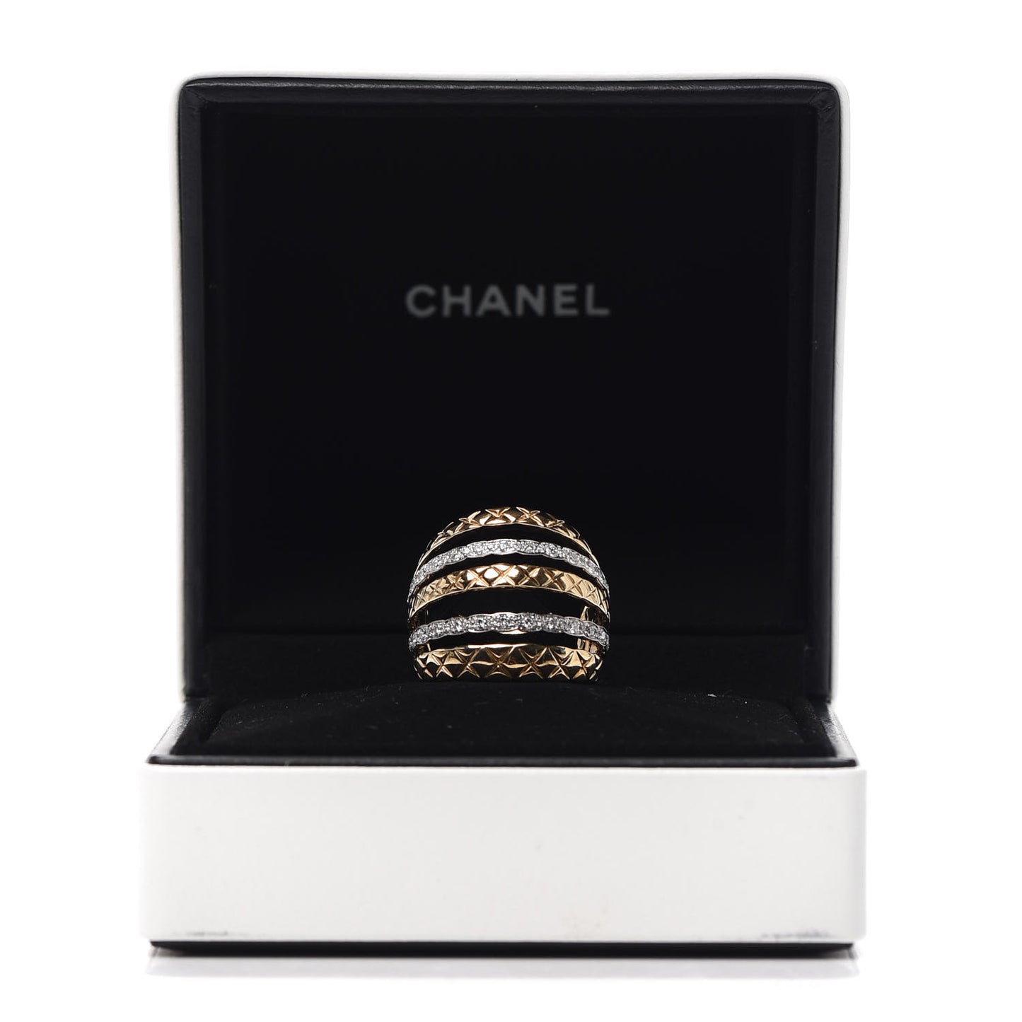 18K Yellow White Gold Diamond Coco Crush Ring 52 6