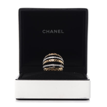 Chanel 18K Yellow White Gold Diamond Coco Crush Ring 52 6 4 of 4
