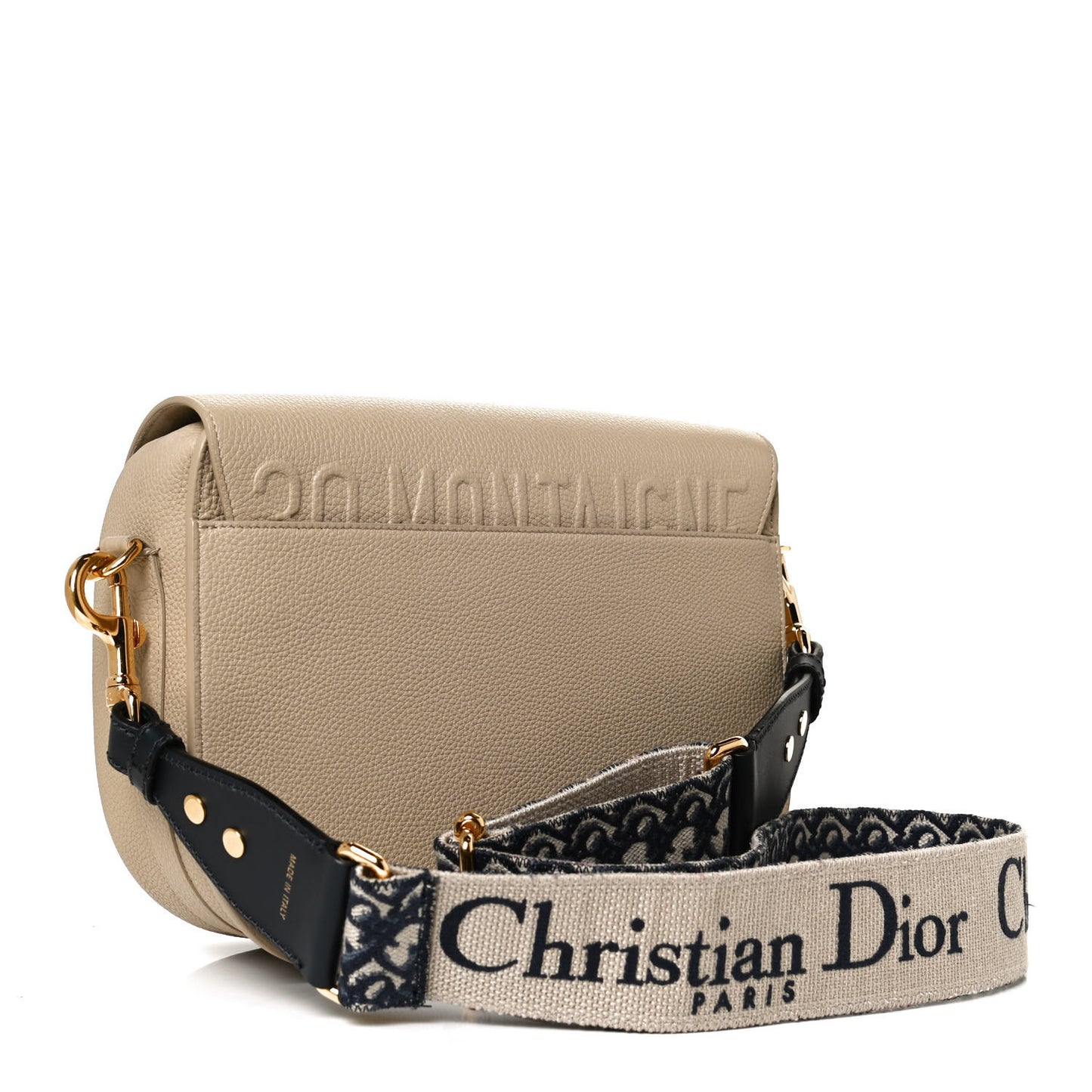Grained Calfskin Large Bobby Flap Beige