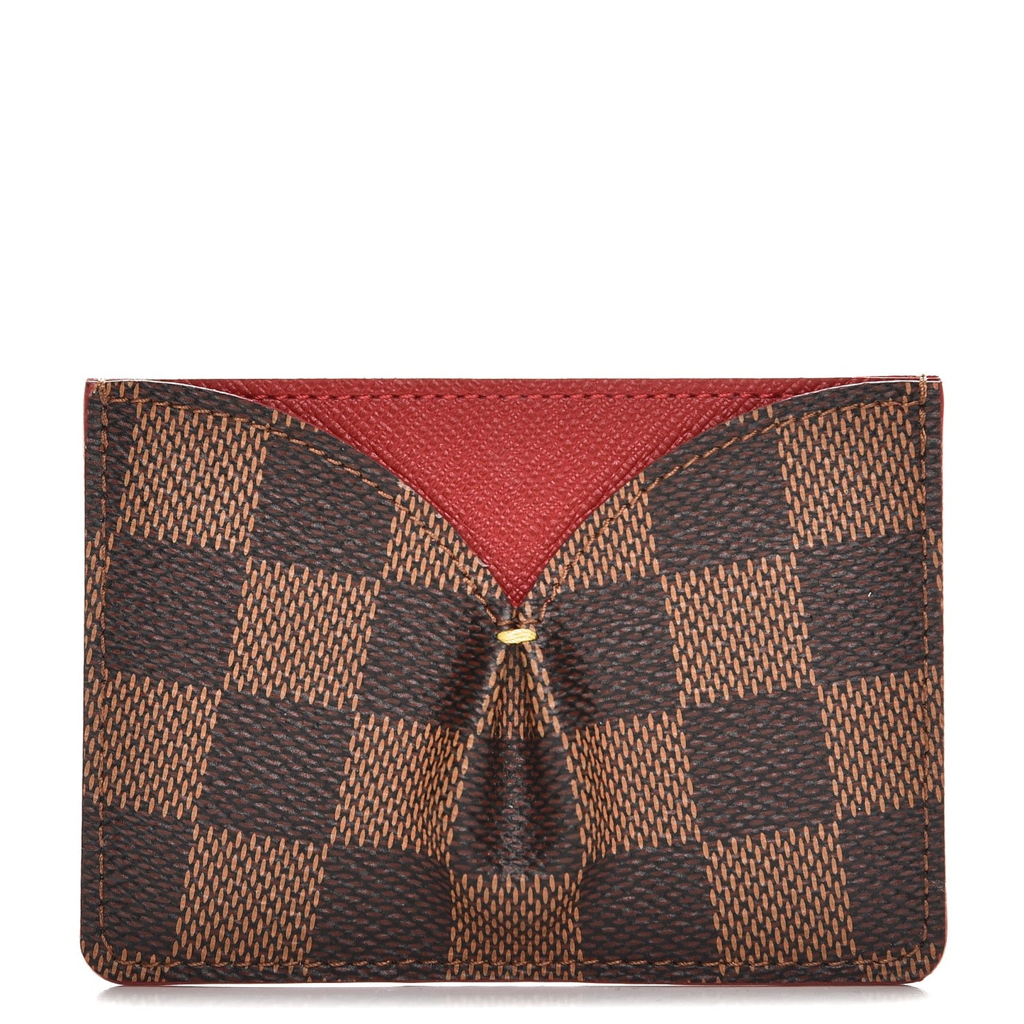Damier Ebene Caissa Card Holder Cherry