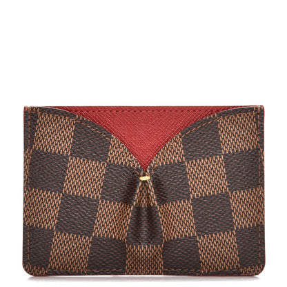 Louis Vuitton Damier Ebene Caissa Card Holder Cherry 1 of 7