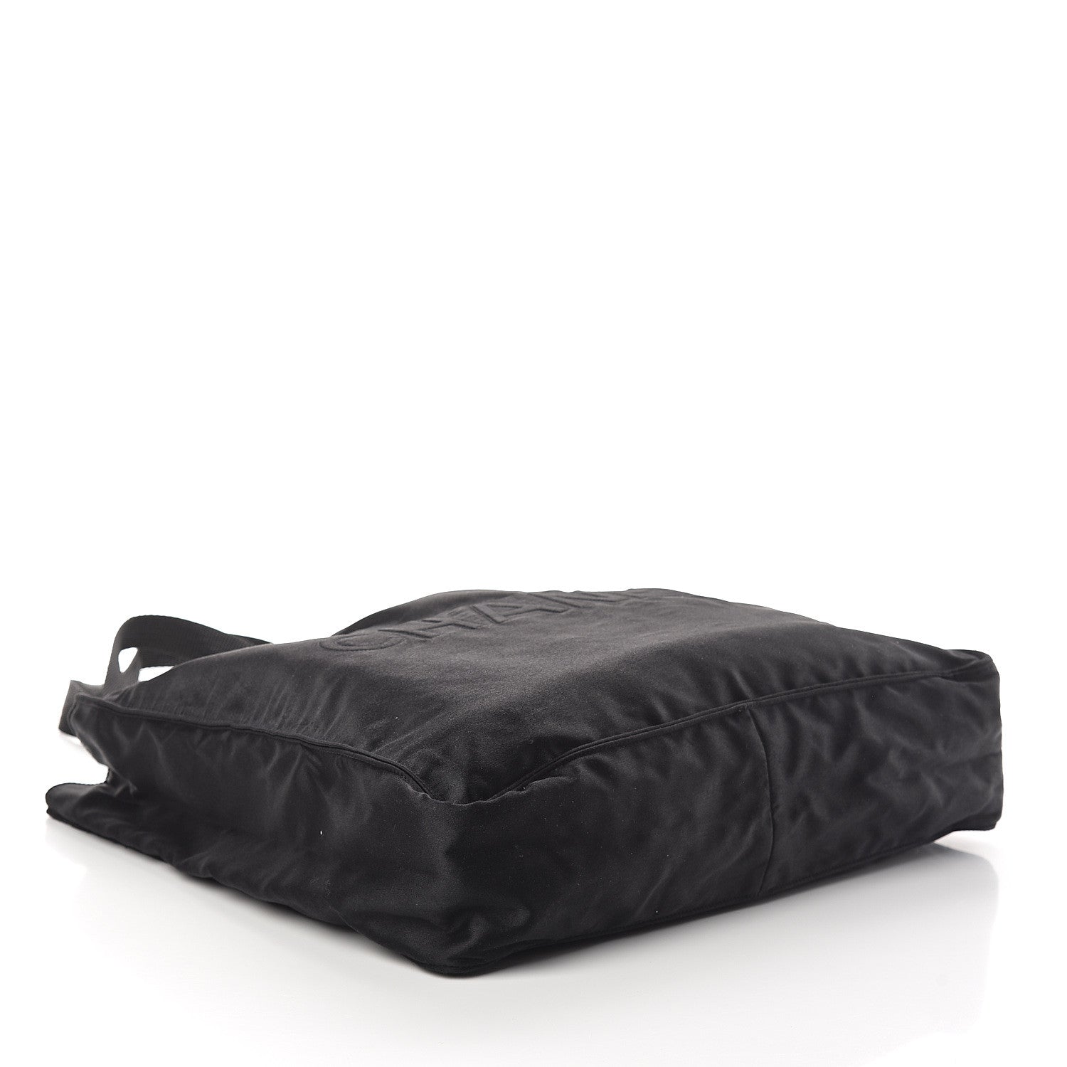 Chanel Satin Shopping Tote Black 4 of 10