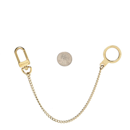 Louis Vuitton Metal Pochette Extender Key Ring Chain Gold 2 of 4
