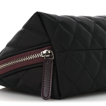 Chanel Nylon Quilted Small Cosmetic Case Black 9 of 12