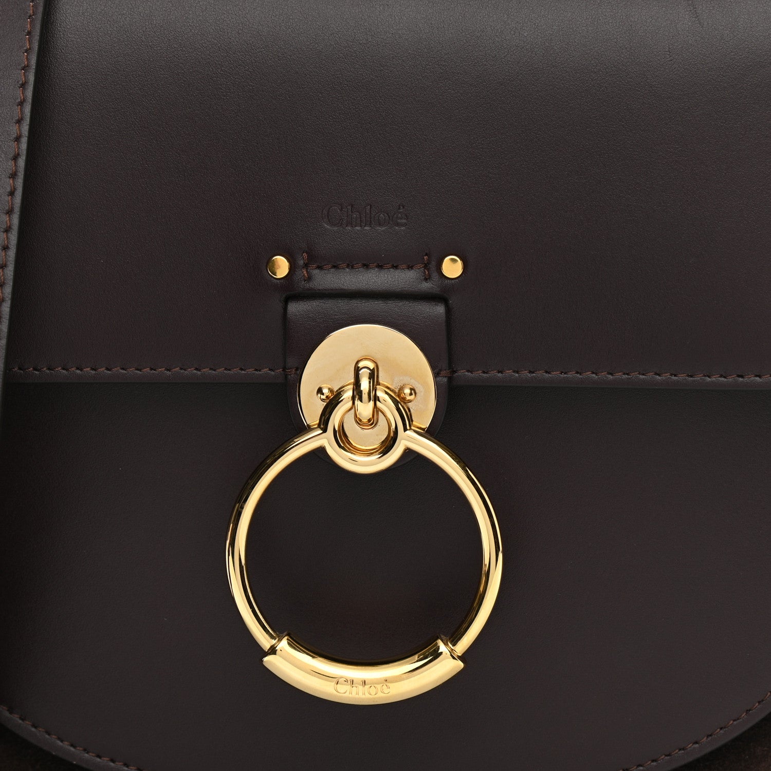 Chloe Calfskin Large Tess Bag Raisin 8 of 11