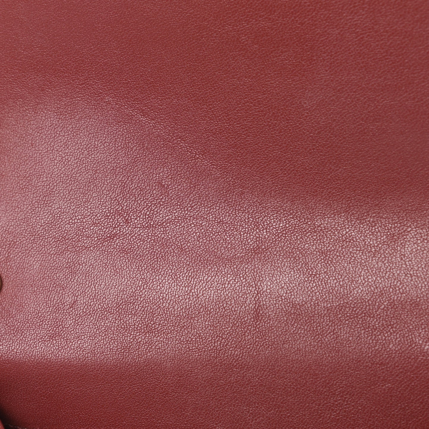 Lambskin Quilted Small Chain Infinity Top Handle Flap Burgundy