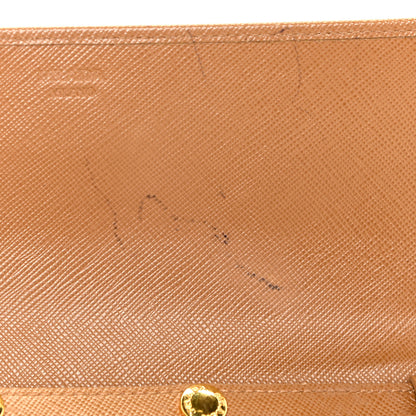 Prada Saffiano Metal Oro Chain Wallet Caramel 10 of 21