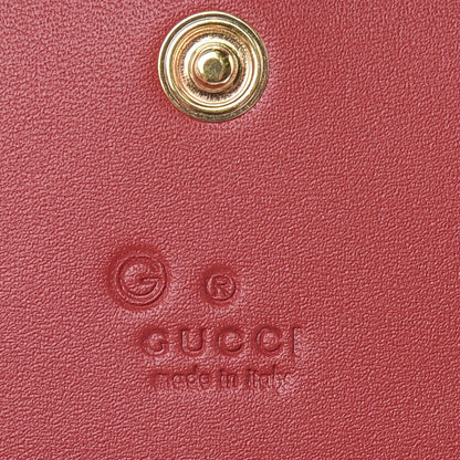 Gucci GG Supreme Monogram Blooms Card Case Wallet Beige Blue Navy Hibiscus Red 6 of 8