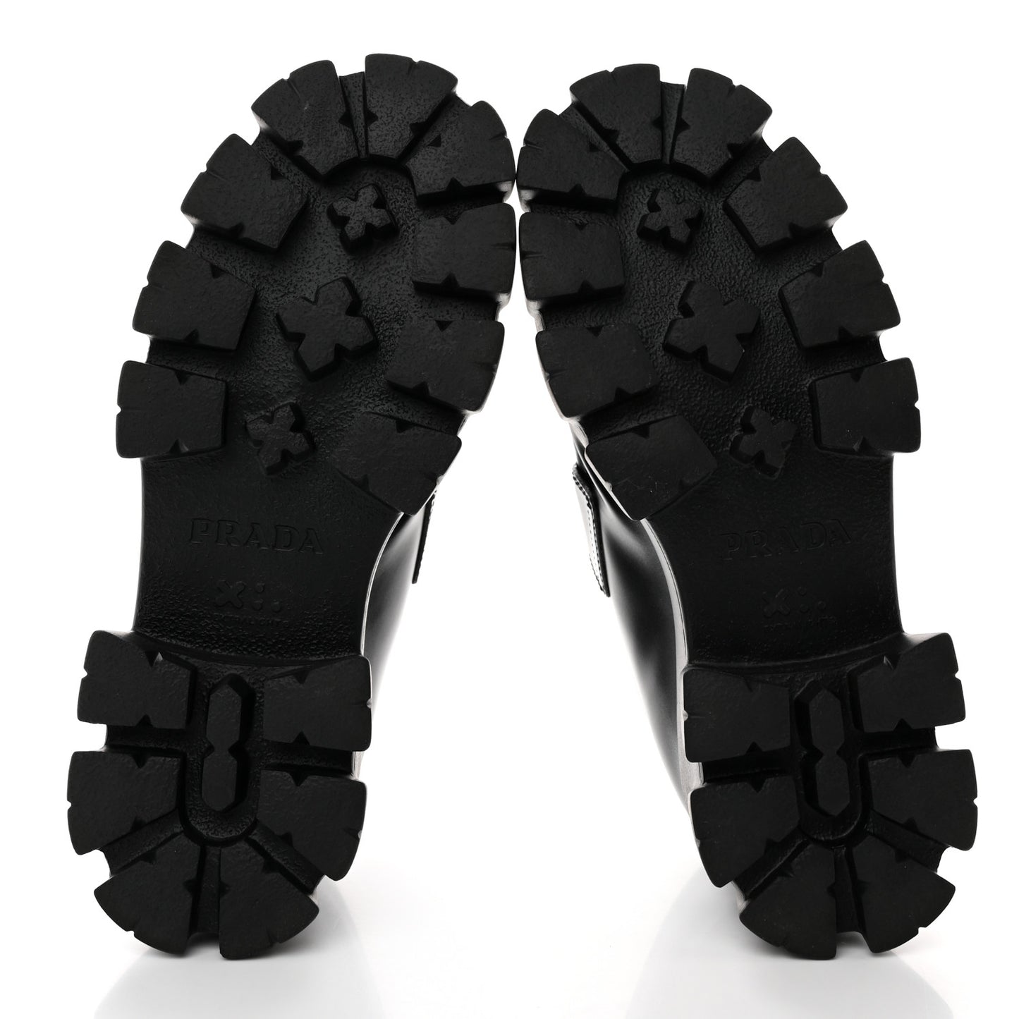 Spazzolato Rois Sfumato Metal Triangle Logo Monolith 60mm Loafers 38 Black Argento
