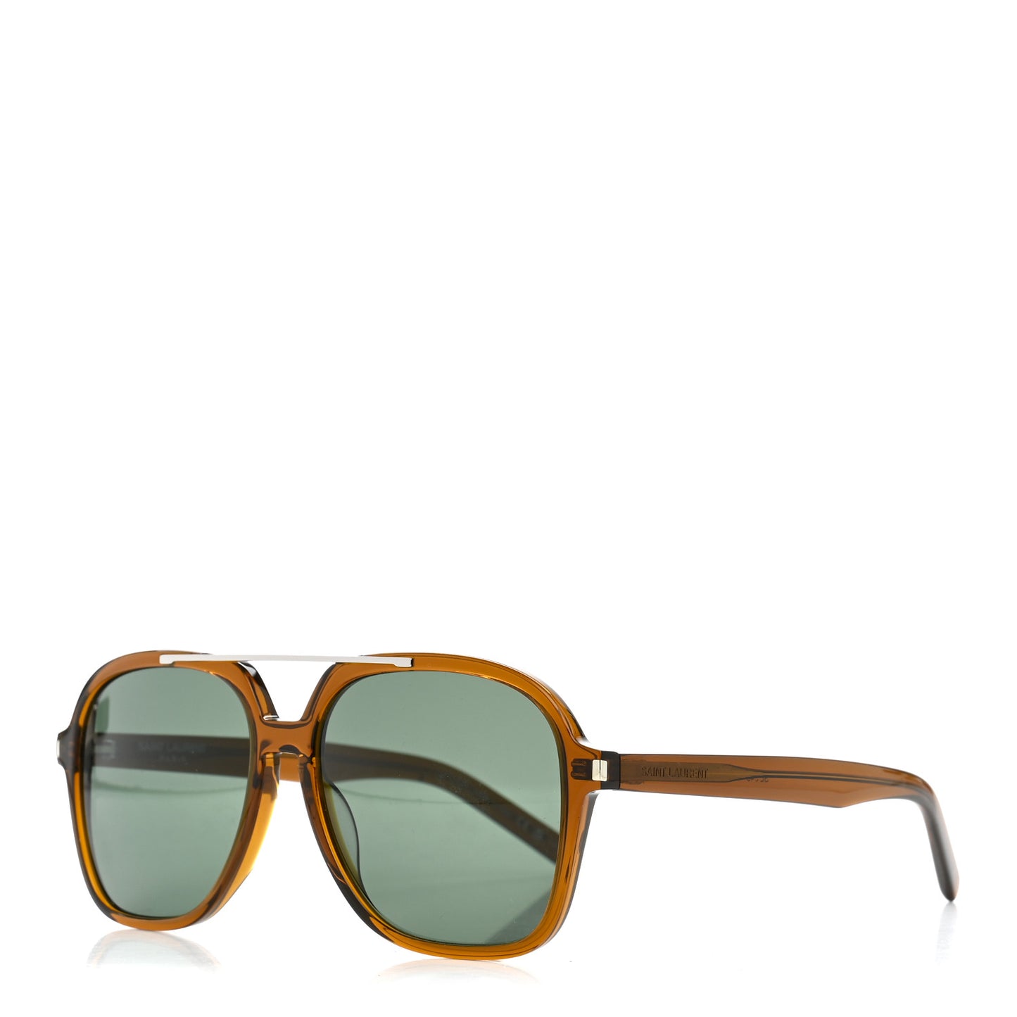 Acetate Geometric Aviator Sunglasses SL 545 Brown Green