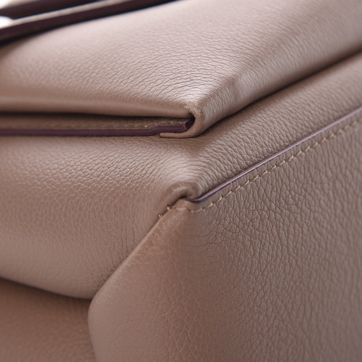Soft Calfskin My Lockme Top Handle Taupe Glace