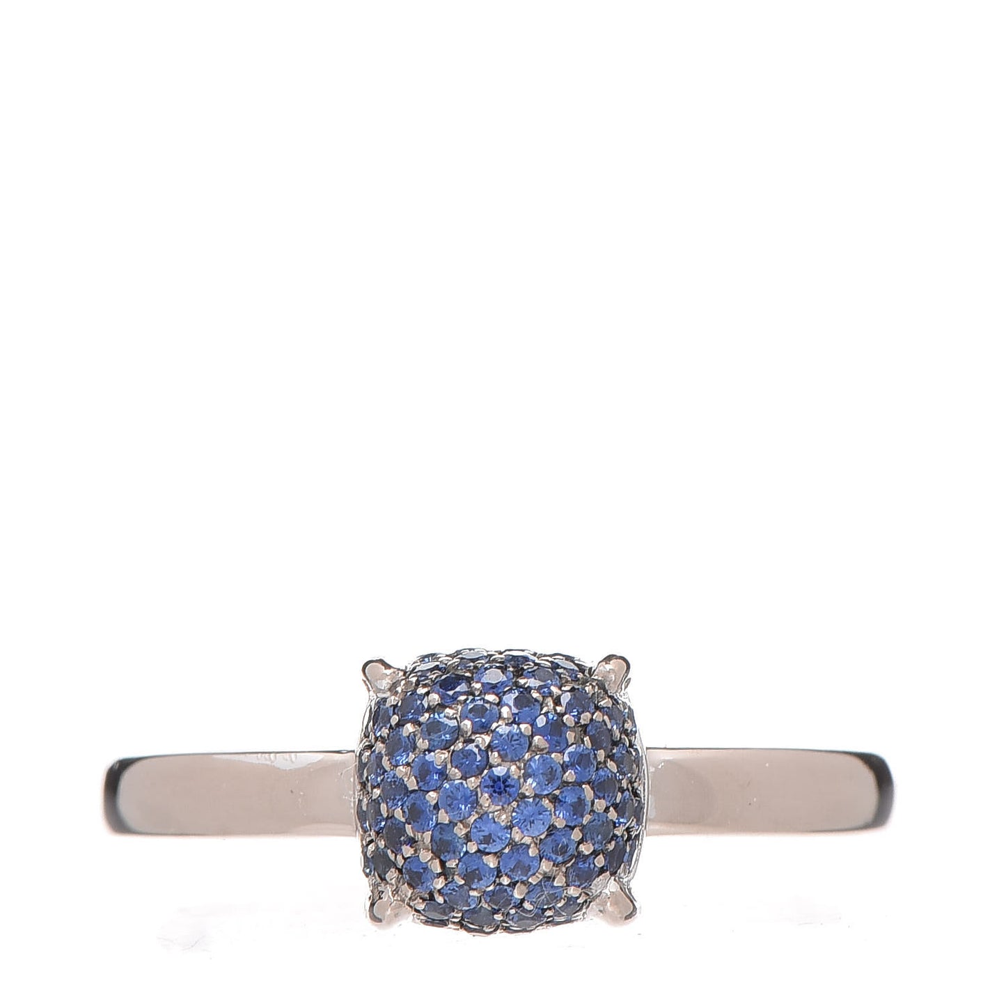 18K White Gold Blue Sapphires 7mm Paloma's Sugar Stacks Ring 54 7