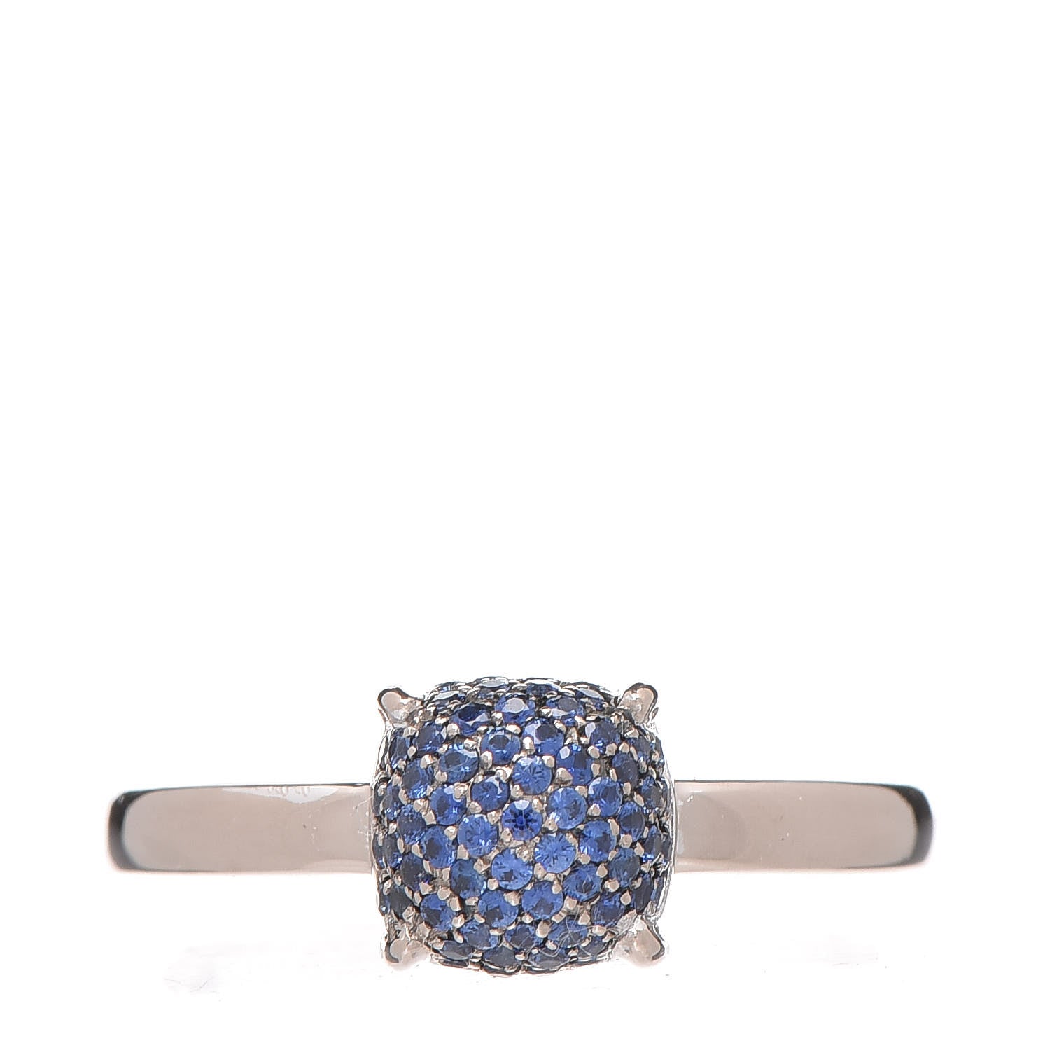 Tiffany 18K White Gold Blue Sapphires 7mm Paloma's Sugar Stacks Ring 54 7 1 of 6