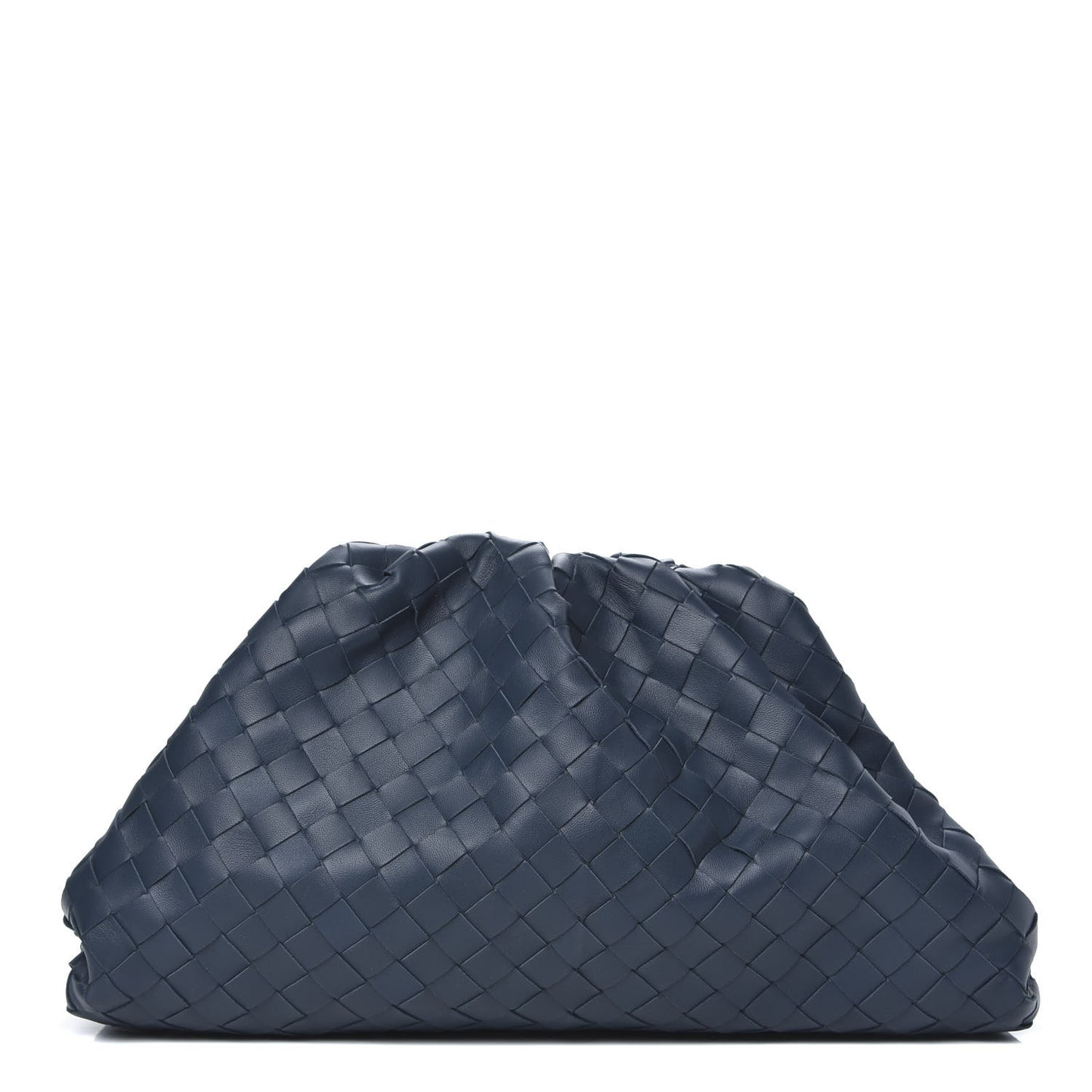 Nappa Maxi Intrecciato The Pouch Oversized Clutch Deep Blue