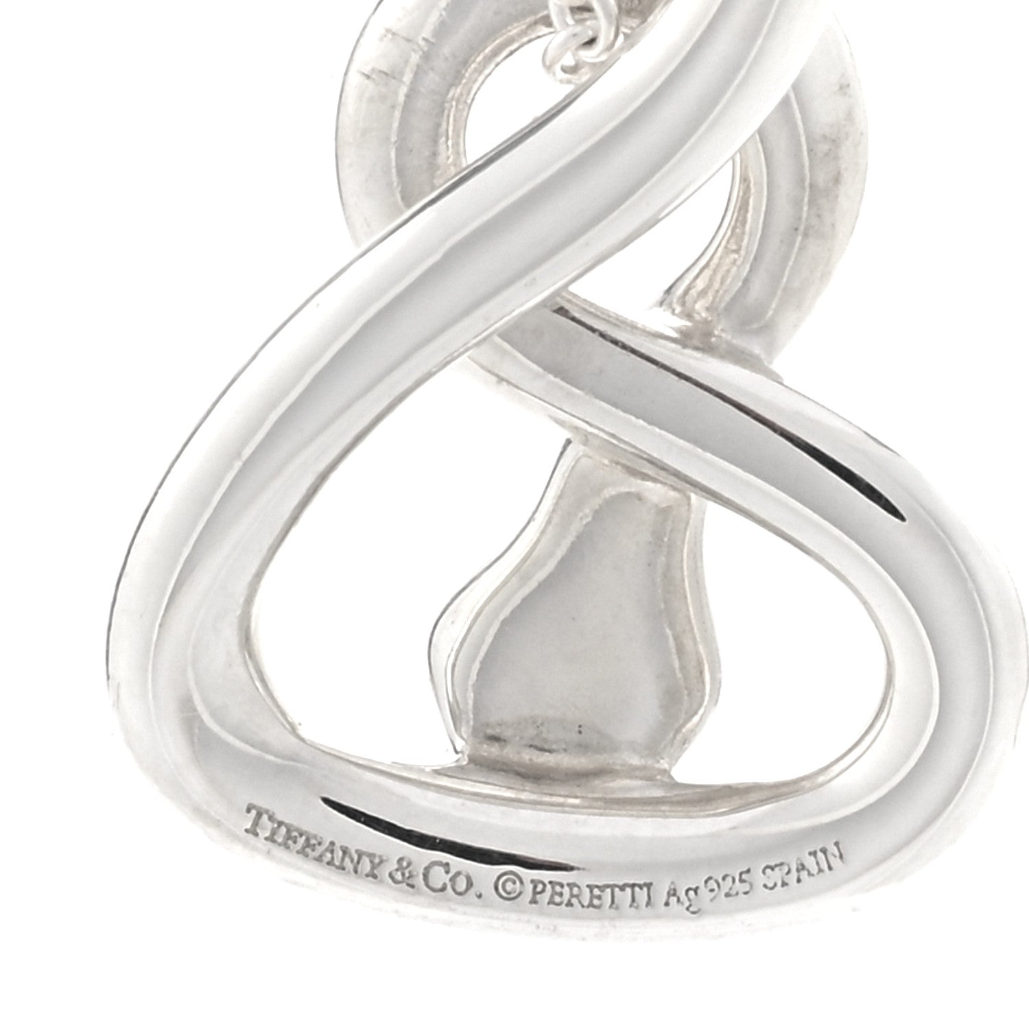 Tiffany Sterling Silver Diamond Elsa Peretti Snake Pendant Necklace 4 of 4
