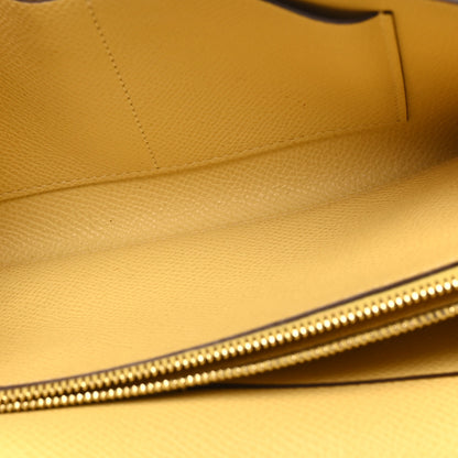 Hermes Epsom Verso Kelly Wallet To Go Nata Jaune Poussin 5 of 11
