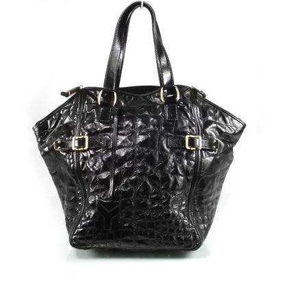 Saint Laurent Patent Croc Downtown Tote 1 of 9