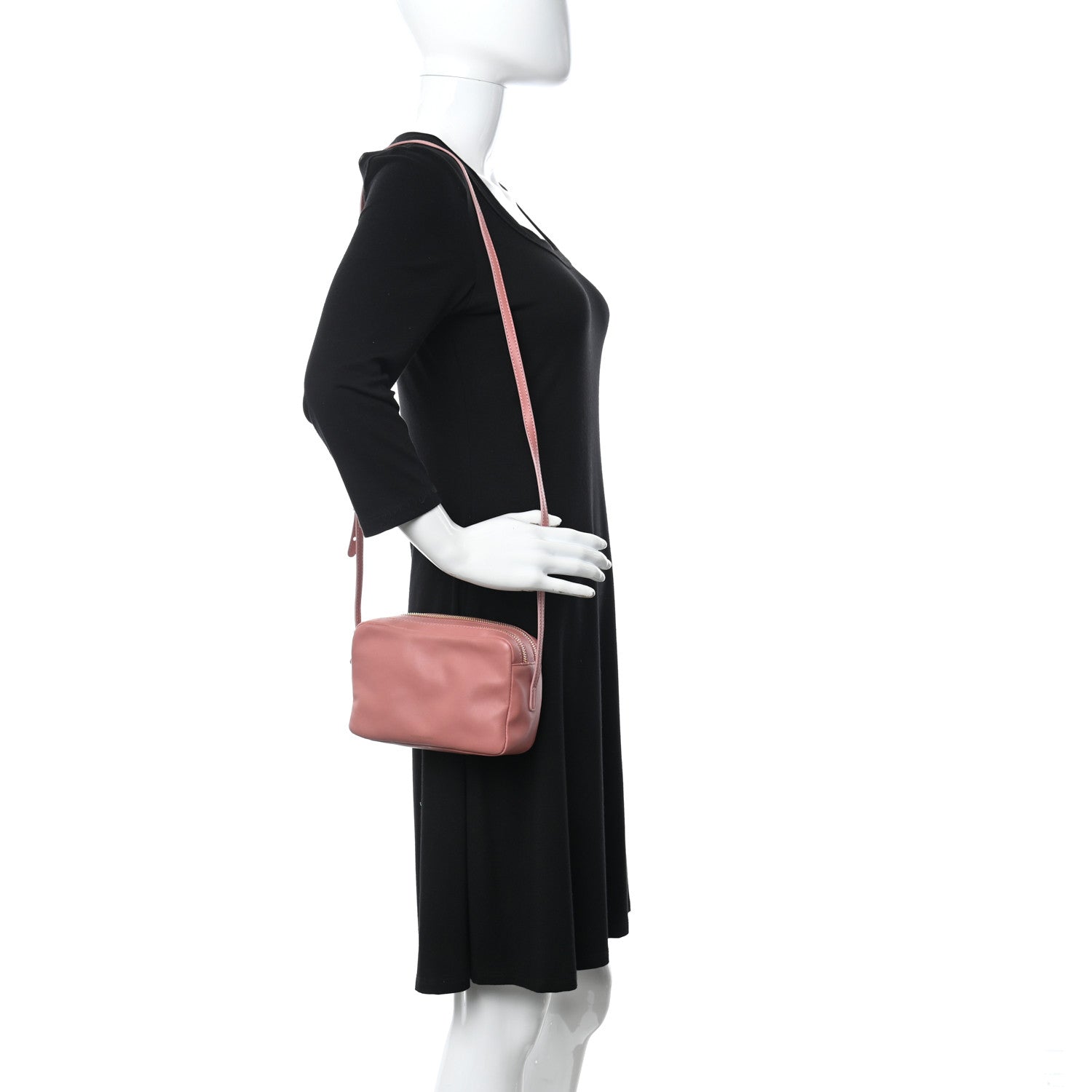 Mansur Gavriel Calfskin Double Zip Crossbody Blush 2 of 10