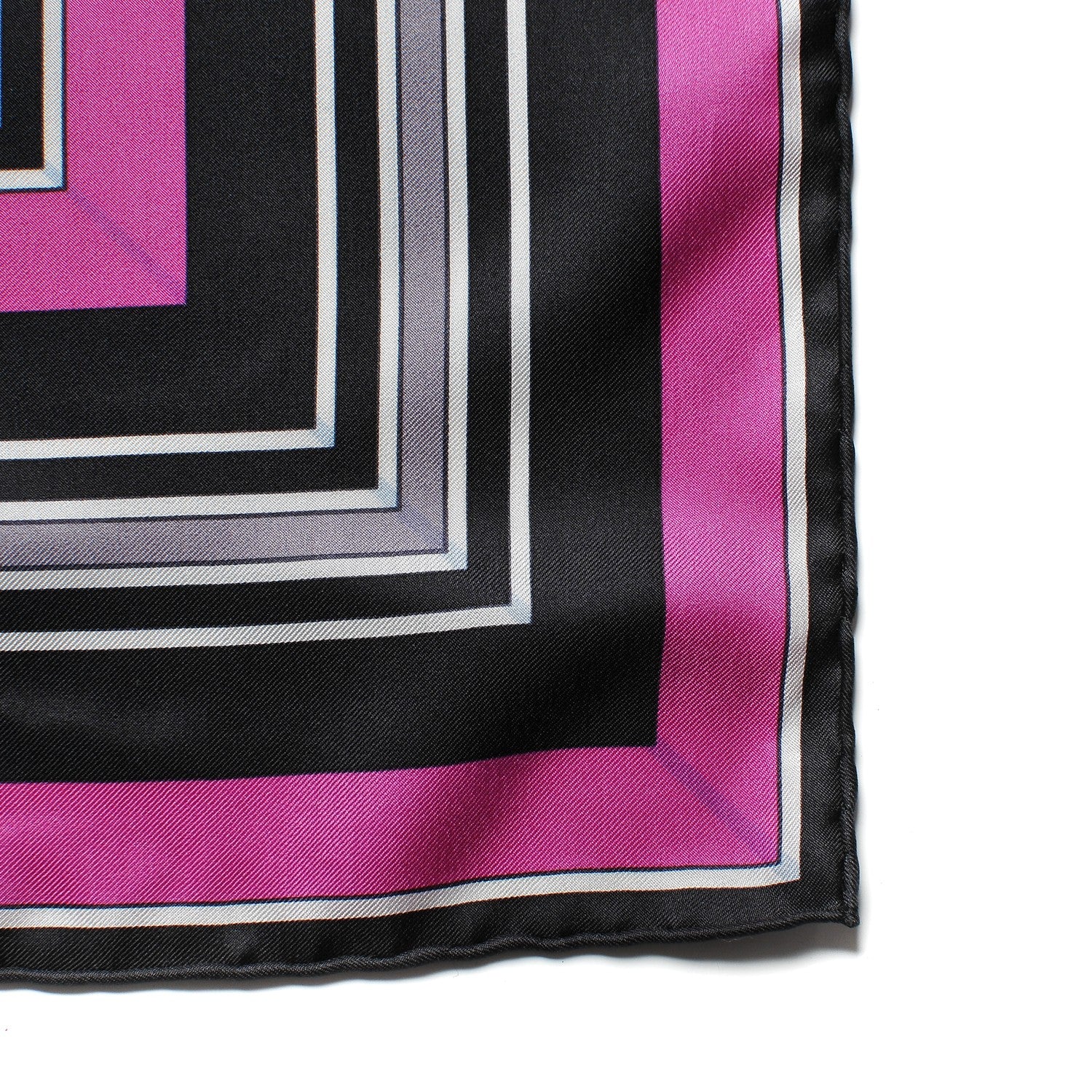 Hermes Silk Couvertures Et Tenues de Jour Scarf 140 Gris Perle Fuchsia Black 13 of 14