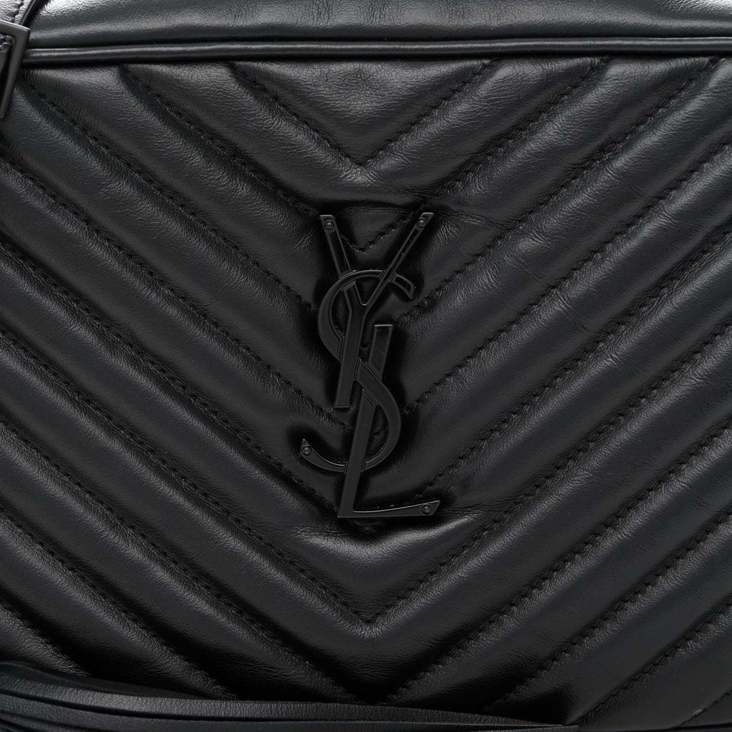 Calfskin Matelasse Monogram Lou Camera Bag Black