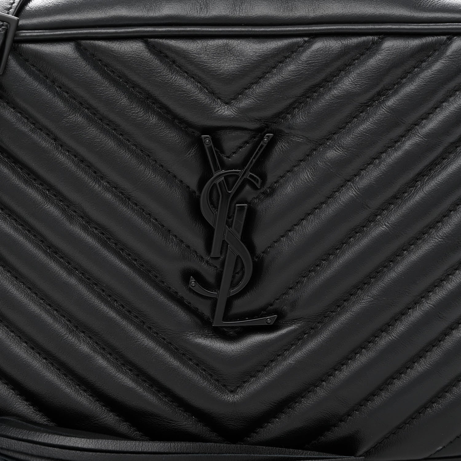 Saint Laurent Calfskin Matelasse Monogram Lou Camera Bag Black 8 of 10
