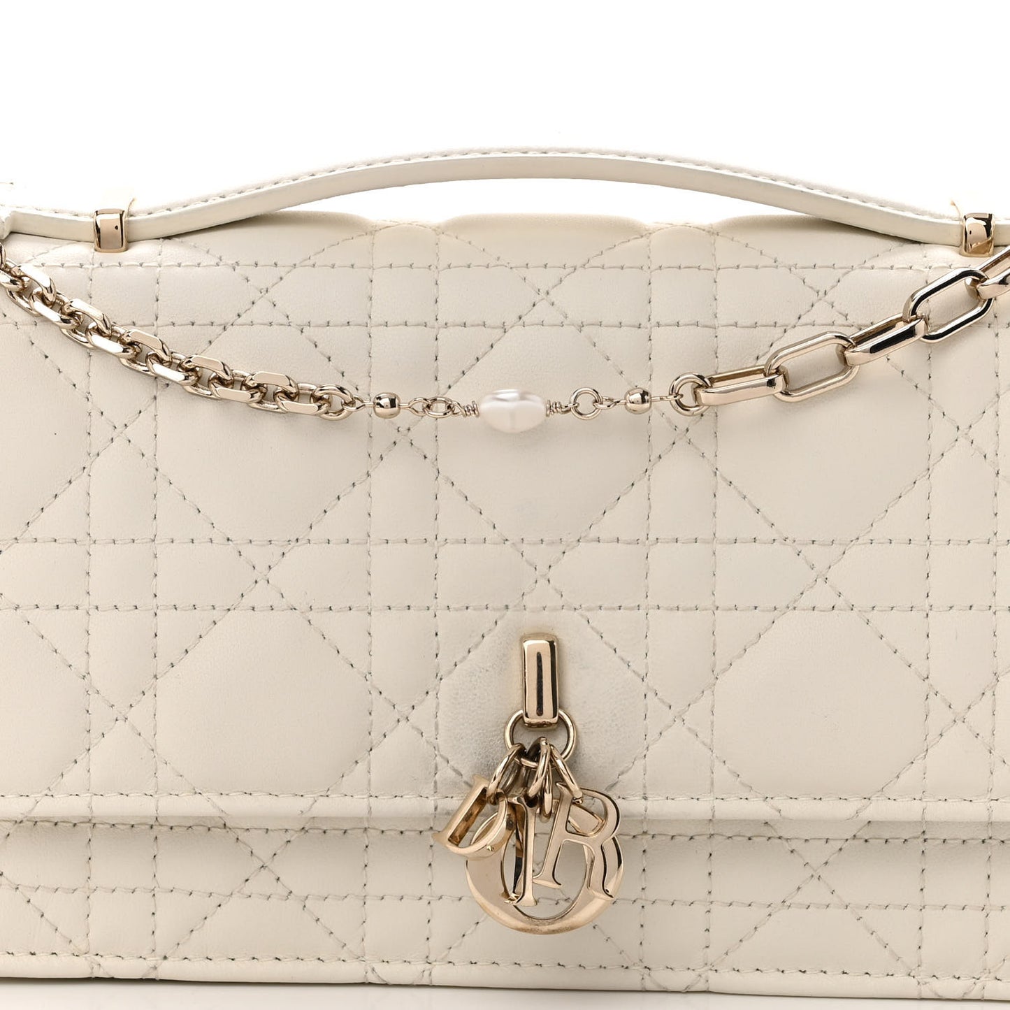 Lambskin Cannage Mini My Dior Bag Latte