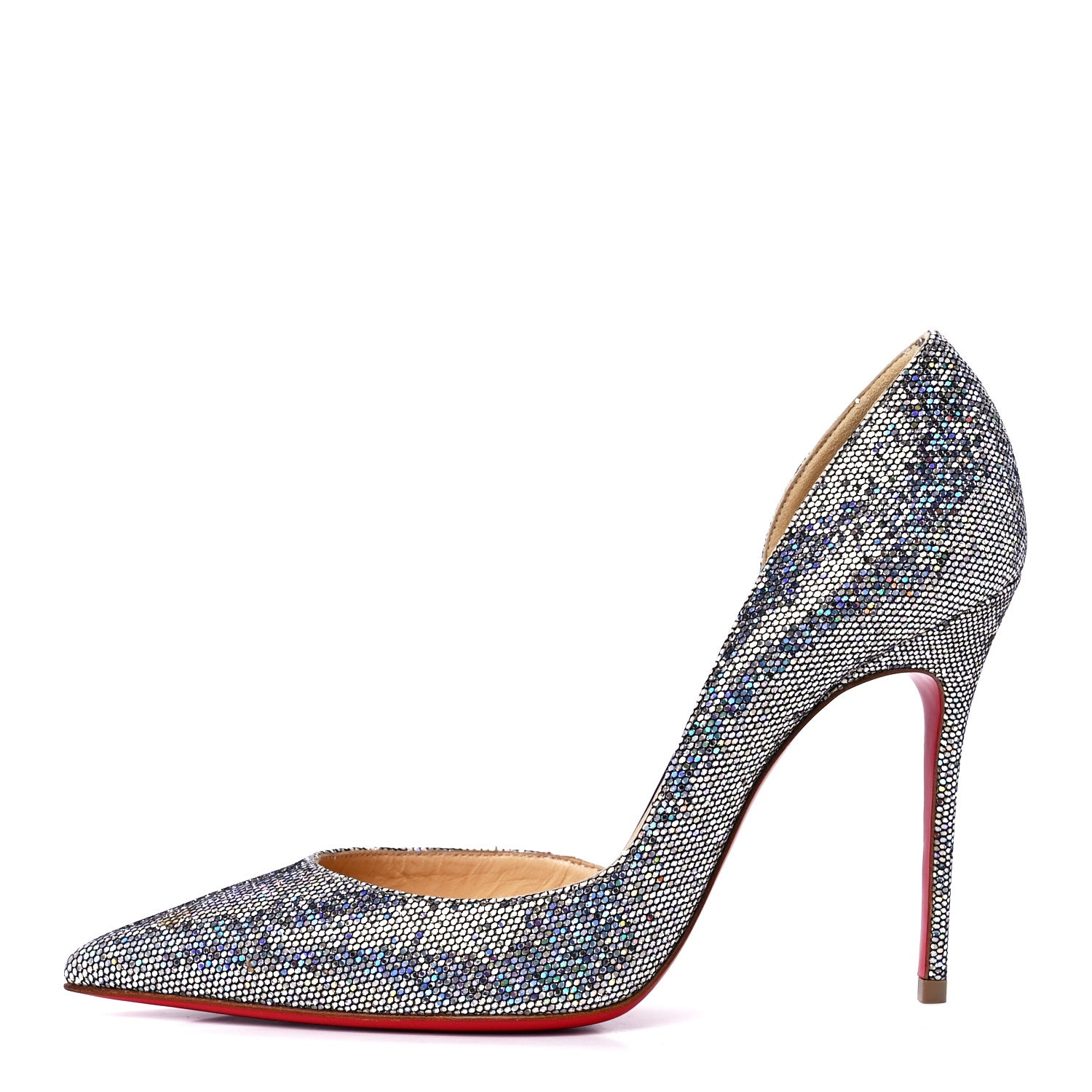 Christian Louboutin Patent Glitter Disco Ball Iriza 100 Pumps 37.5 Purple Pop Multicolor 1 of 8