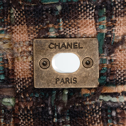 Chanel Tweed Quilted Paris Edinburgh Tartan Fringe Flap Burgundy 8 of 8