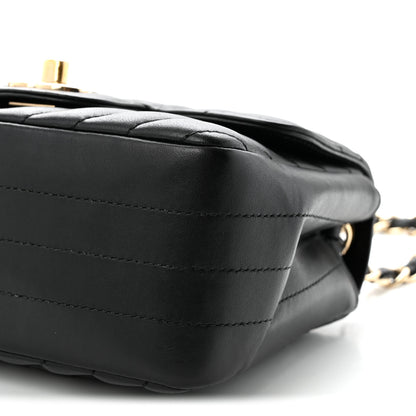 Chanel Lambskin Chevron Quilted Mini Square Flap Black 10 of 10