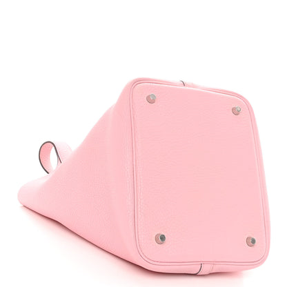 Hermes Taurillon Clemence Picotin Lock 22 MM Rose Sakura 4 of 10