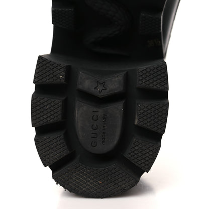 Gucci Apollo Calfskin GG Supreme Nappa Samoa Quilted Lace Up Ankle Boots 38.5 Black 6 of 10