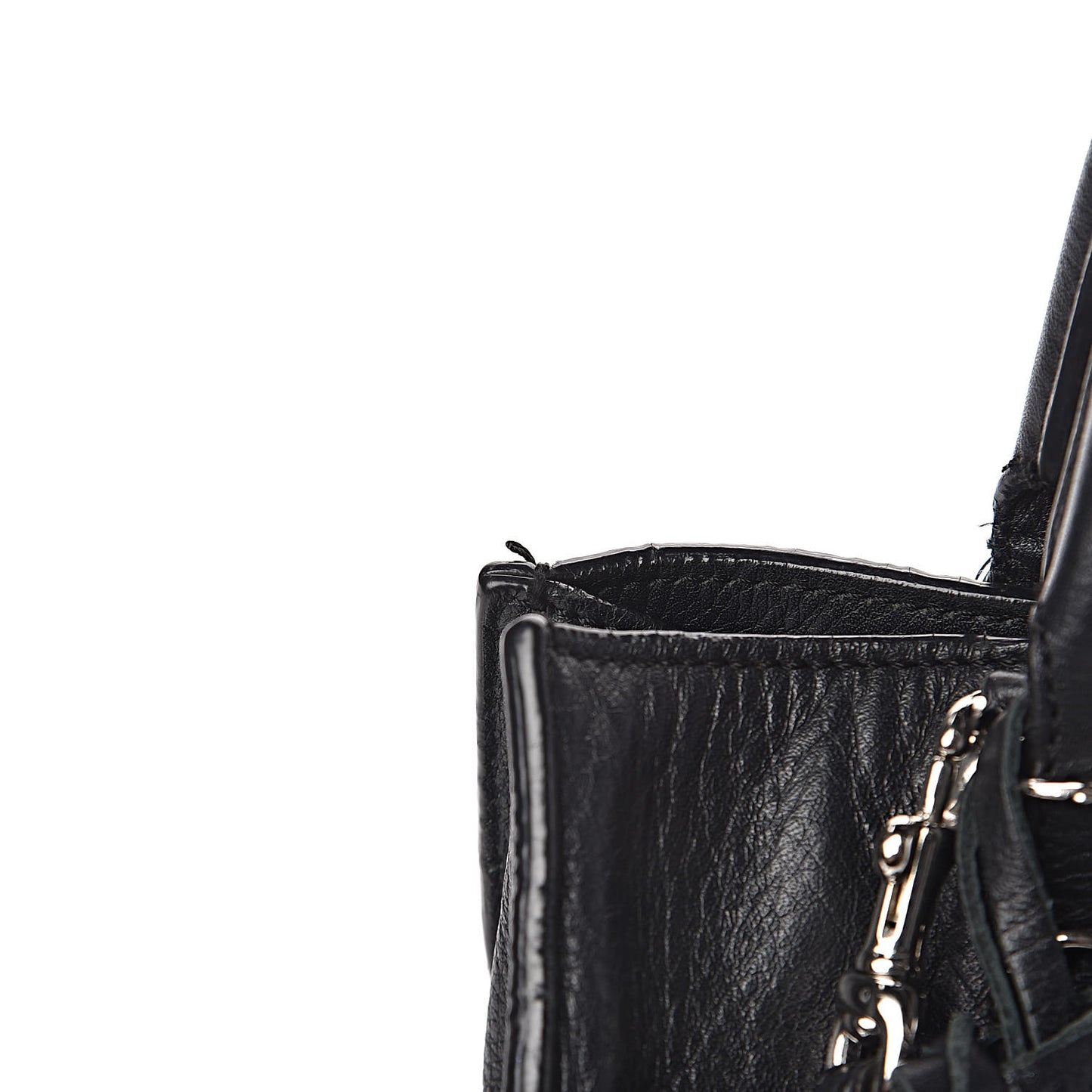 Calfskin Papier Mini A4 Tote Black