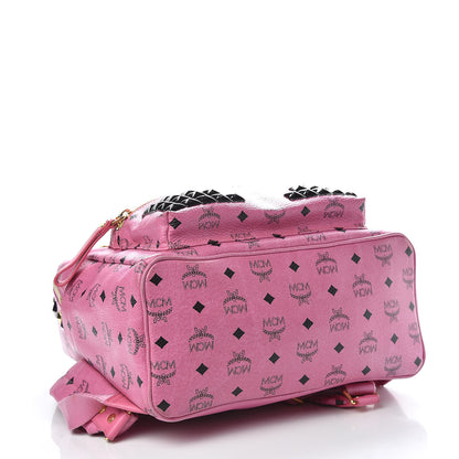 MCM Visetos Studded Medium Stark M Backpack Pink 4 of 12
