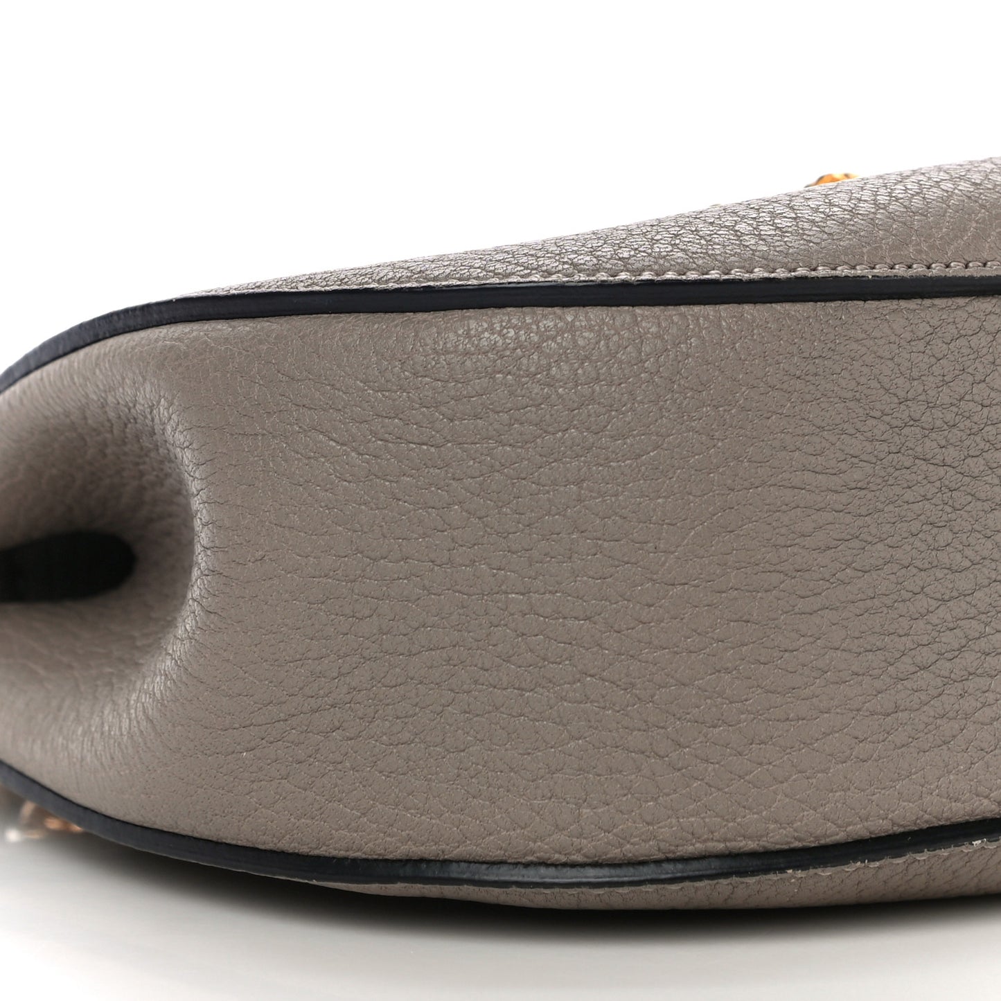 Grained Lambskin Mini Drew Shoulder Bag Motty Grey