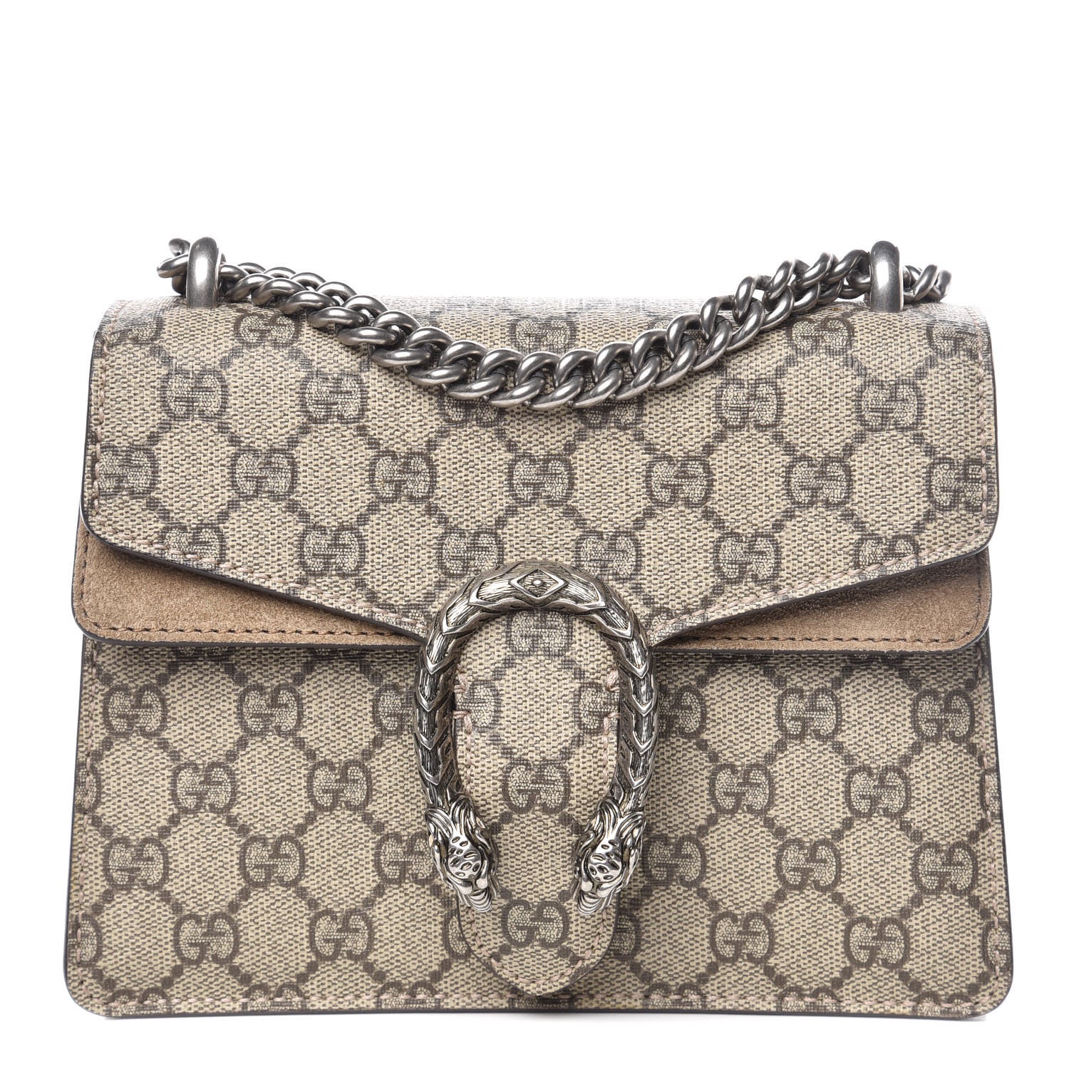 Gucci GG Supreme Monogram Mini Dionysus Shoulder Bag Taupe 1 of 13