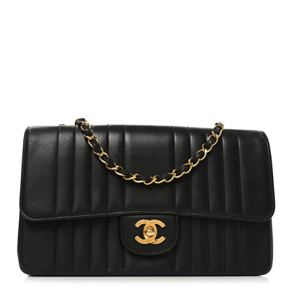 Chanel Lambskin Vertical Quilted Medium Single Flap Black 1 of 9