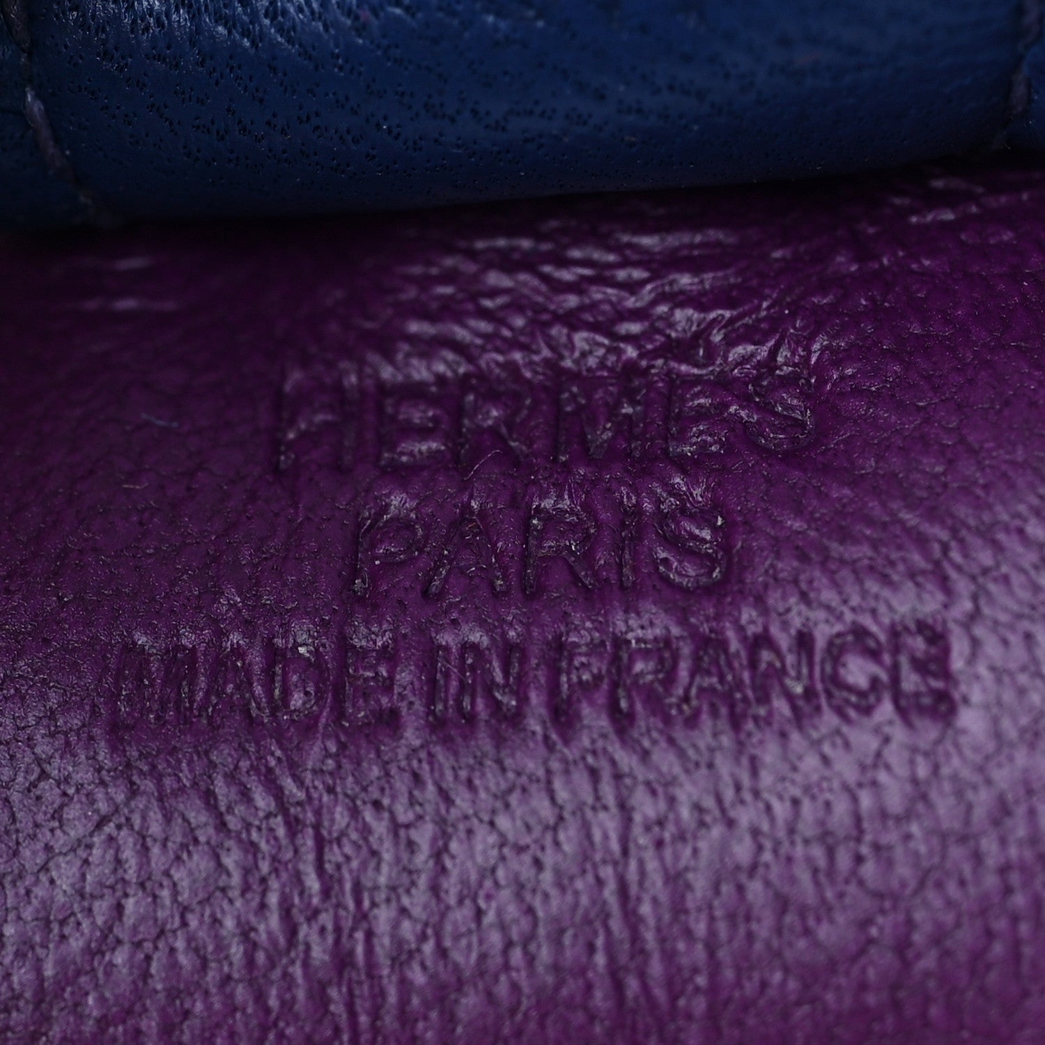 Hermes Milo Lambskin Grigri Rodeo Horse Bag Charm PM Violet Sesame Bleu Saphir 3 of 3