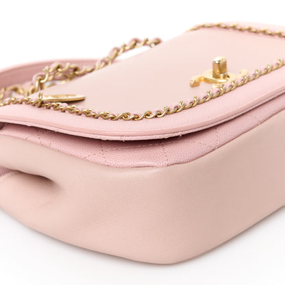 Chanel Lambskin Caviar Lovely Chains Flap Shoulder Bag Pink 11 of 12