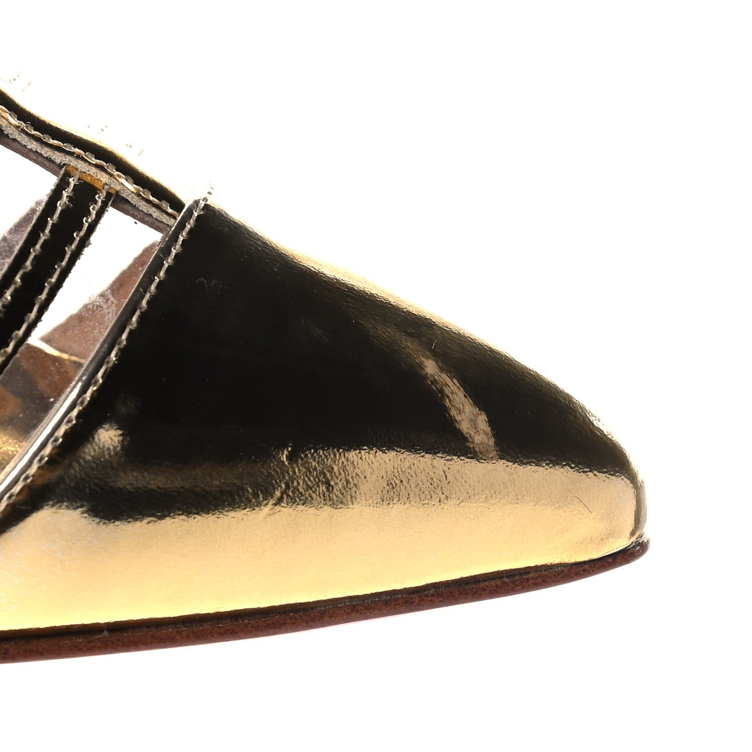 Christian Louboutin Patent PVC Deck 100 Pumps 40.5 Gold 10 of 11