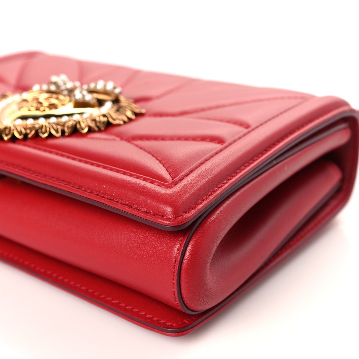 Calfskin Medium Devotion Crossbody Bag Red